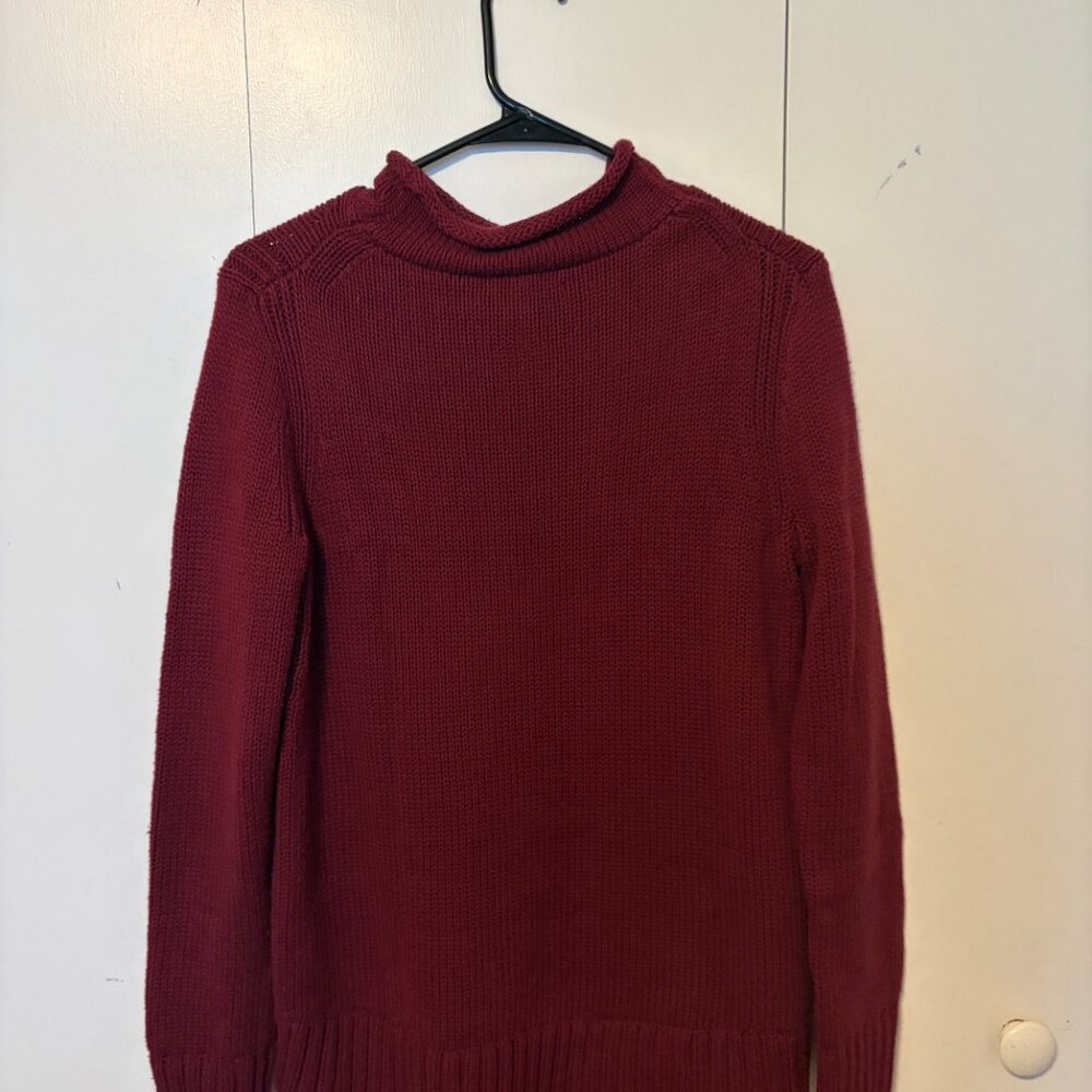 J.Crew Classic Burgundy Sweater Size M - Picture 3 of 4